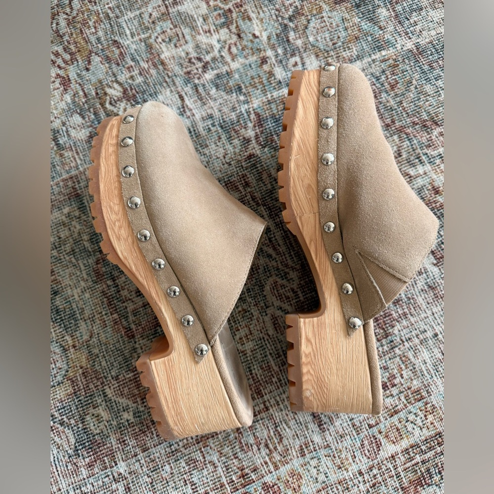 Studded Beige Mules